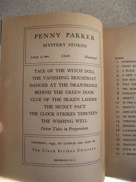 penny parker|penny parker mystery stories in order.